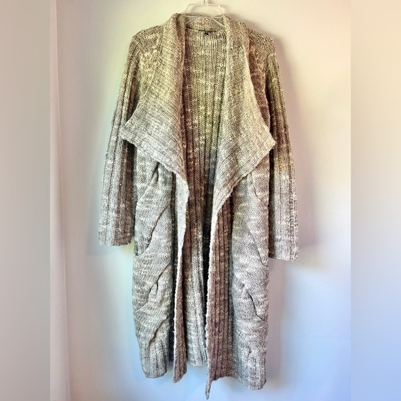 Eileen Fisher Chunky Cable Knit Duster Cardigan - Picture 1 of 11